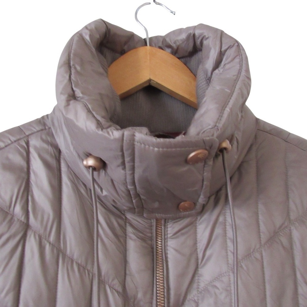Bernardo Quilted Puffer Coat Jacket Small Primaloft Down Mock Neck FLAW - Picture 3 of 12